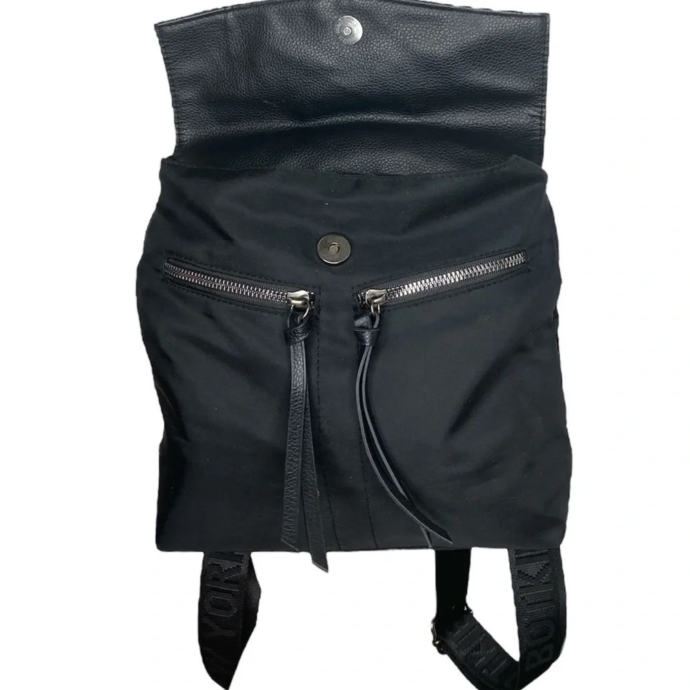 Botkier Black Nylon and Leather Backpack